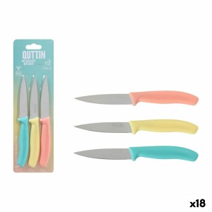 Schälmesserset Quttin Basic Bunt Edelstahl 9 cm 3 Stücke (18 Stück)...