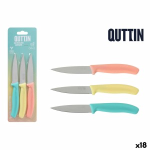Schälmesserset Quttin Basic Bunt Edelstahl 9 cm 3 Stücke (18 Stück)...