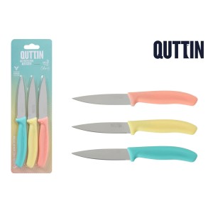 Schälmesserset Quttin Basic Bunt Edelstahl 9 cm 3 Stücke (18 Stück)...