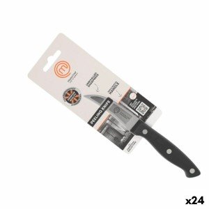 Peeler Knife MasterChef Black Silver Stainless steel 7 cm (24 Units...