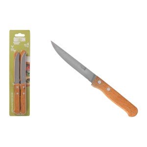 Küchenmesser Quttin Natura Braun Silberfarben Edelstahl 10,5 cm 4 S...