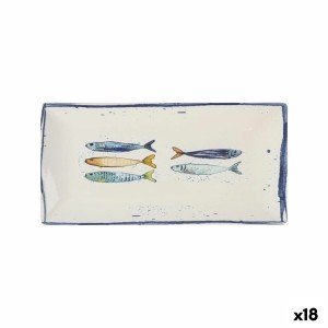 Serving Platter La Mediterránea Peixe Rectangular Fish 30 x 15 x 2 ...