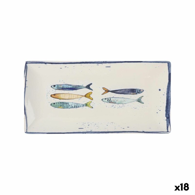 Plat à Gratin La Mediterránea Peixe Rectangulaire Poissons 30 x 15 ...