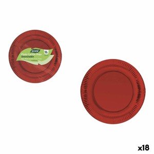 Geschirr-Set Algon Rot 23 cm 10 Stücke (18 Stück) |  Geschirr, Tabl...