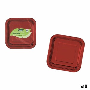 Geschirr-Set Algon Rot 23 cm 10 Stücke (18 Stück) |  Geschirr, Tabl...