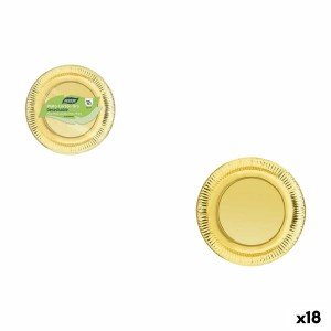 Geschirr-Set Algon Gold 18 cm 12 Stücke (18 Stück) |  Geschirr, Tab...