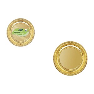 Plate set Algon Golden 20 cm 10 Pieces (18 Units)