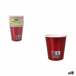 Set of glasses Algon Red 200 ml 10 Pieces (18 Units) |  Glasses, cu...