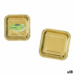 Geschirr-Set Algon Gold 23 cm 10 Stücke (18 Stück) |  Geschirr, Tab...