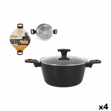 Casserole with lid MasterChef 24 cm 2,5 mm (4 Units) |  Pans and ca...