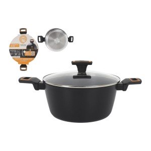 Casserole with lid MasterChef 28 cm 2,5 mm (4 Units) |  Pans and ca...