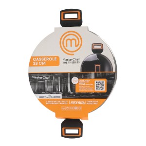 Casserole with lid MasterChef 28 cm 2,5 mm (4 Units) |  Pans and ca...