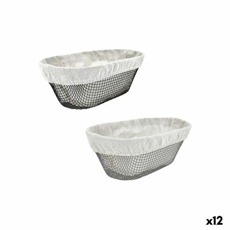 Brotkorb Metall Oval 28 x 15 x 10 cm (12 Stück) |  Küchenboxen und ...