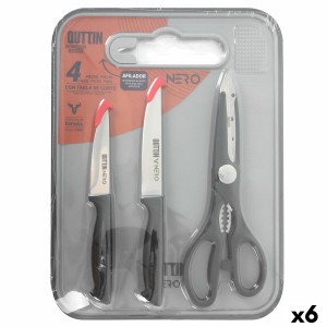 Ensemble de Couteaux Quttin Nero 4 Pièces (6 Unités) |  Couteaux et...