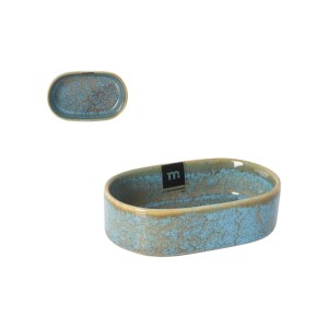 Serving Platter La Mediterránea Scratch blue 13 x 8 x 4 cm (24 Unit...