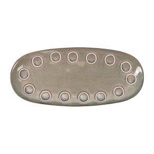 Serving Platter La Mediterránea Almudena Grey Oval 29 x 13,5 x 2,4 ...