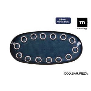 Kochschüssel La Mediterránea Almudena Blau Oval 25 x 12 x 2,2 cm (2...