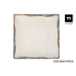 Flacher Teller La Mediterránea Albus 24 x 24 x 2 cm (6 Stück) |  Ge...