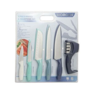 Messerset DKD Home Decor (3 x 2 x 19 cm) Edelstahl Polypropylen 3 x...