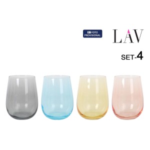 Set of glasses LAV GAIA 4 Pieces (6 Units) |  Glasses, cups and jug...