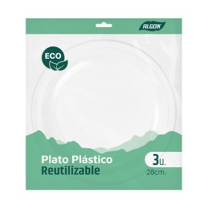 Geschirr-Set Algon Kunststoff 28 cm 3 Stücke (24 Stück) |  Geschirr...