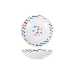 Assiette creuse La Mediterránea Poissons 21 x 5,3 cm (24 Unités) | ...
