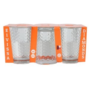 Set of glasses La Mediterránea Diamonds 6 Pieces (8 Units) |  Glass...