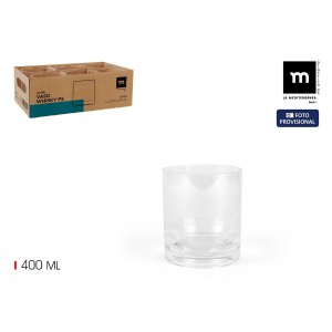 Whiskey glass La Mediterránea 0,4 l (24 Units) |  Glasses, cups and...