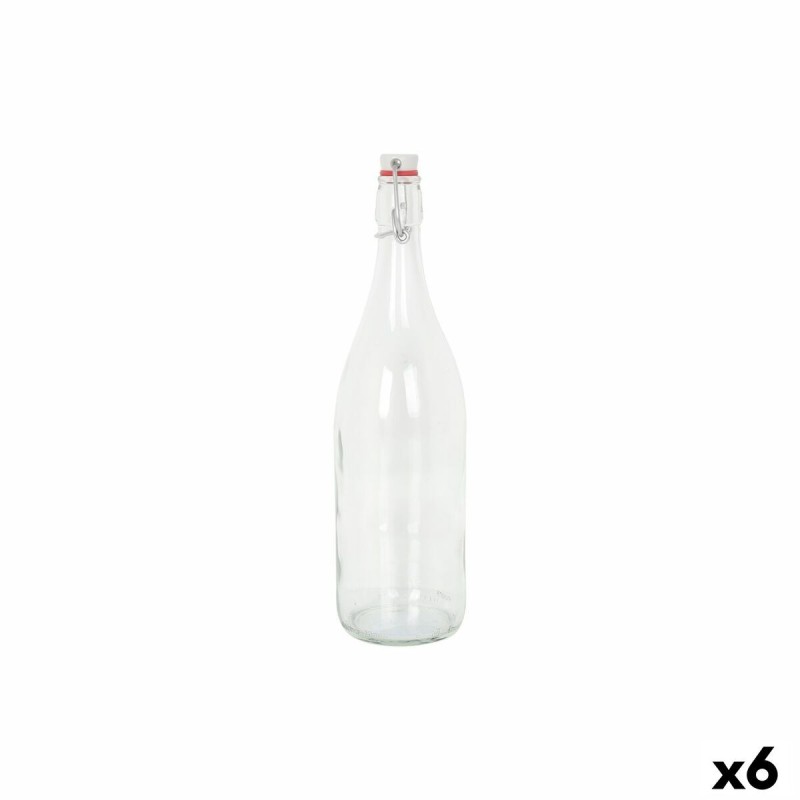Glass Bottle La Mediterránea Mecano Glass 1 L (6 Units)