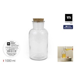 Glas-Flasche La Mediterránea 1 L (12 Stück) |  Gläser und Krüge   |...
