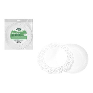 Plateau apéritif Algon Rond 25 cm 2 Pièces (24 Unités) |  Assiettes...