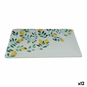Tablett für Snacks La Mediterránea Zitronengelb 25 x 15 x 2 cm (12 ...