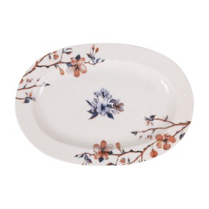 Tablett für Snacks Toscana Blomster Oval 30 x 20 x 2 cm (6 Stück) |...