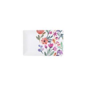 Snack tray La Mediterránea Flowers 20 x 13 x 2 cm (24 Units) |  Pla...