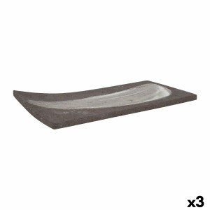 Tablett für Snacks Krakatoa rechteckig 24 x 12 x 1 cm (3 Stück) |  ...