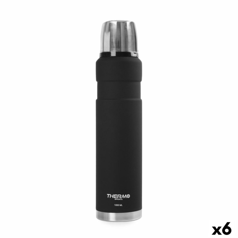 Thermos ThermoSport Black 1 L (6 Units) |  Cups and Thermoses   | C...