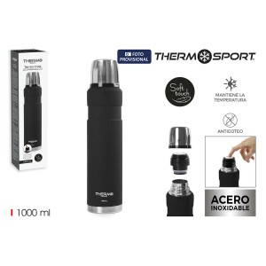 Thermos ThermoSport Black 1 L (6 Units) |  Cups and Thermoses   | C...
