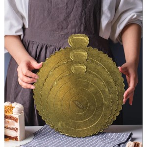 Cake stand Algon Golden 40 x 40 cm (36 Units) |  Plates, platters a...