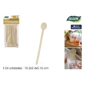 Löffel-Set Algon Holz 15,2 cm 24 Stücke (18 Stück) |  Messer und Sc...