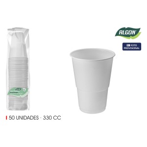 Set of glasses Algon White 330 ml 50 Pieces (12 Units) |  Glasses, ...