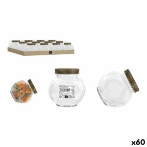 Glass Jar La Mediterránea WOOD 180 ml (60 Units) |  Lunch boxes, fo...