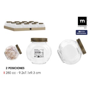 Glasgefäß La Mediterránea WOOD 280 ml (48 Stück) |  Brotdosen, Lebe...