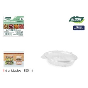 Reusable Food Trays Algon OPS 150 ml 14,6 x 11,3 x 3 cm (6 Pieces) ...