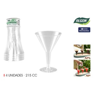Verre à cocktail Algon 215 ml 4 Pièces (24 Unités) |  Verres et car...