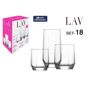 Gläserset LAV Diamond 310 ml 385 ml 215 ml 18 Stücke (2 Stück) |  G...