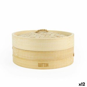 Cuiseur vapeur Quttin Bambou 20 x 8,5 cm (12 Unités) |  Poêles et c...