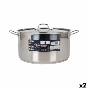 Casserole avec Couvercle Quttin ø 34 x 18 cm (2 Unités) |  Poêles e...