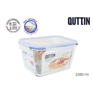 Lunchbox Quttin rechteckig 2,35 L (6 Stück) |  Brotdosen, Lebensmit...