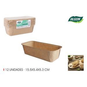 Set of Cake Tins Algon Paper 15,5 x 5,4 x 5,3 cm 12 Pieces (24 Unit...