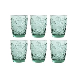 Gläserset Home ESPRIT türkis Kristall Mediterraner Mit Relief 290 m...